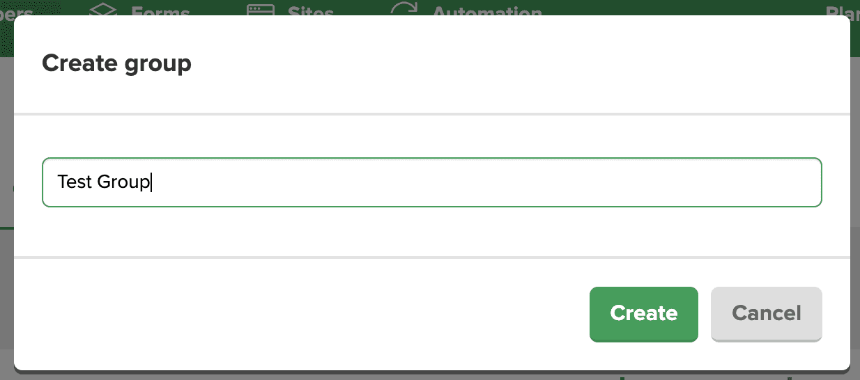 Create a group in MailerLite