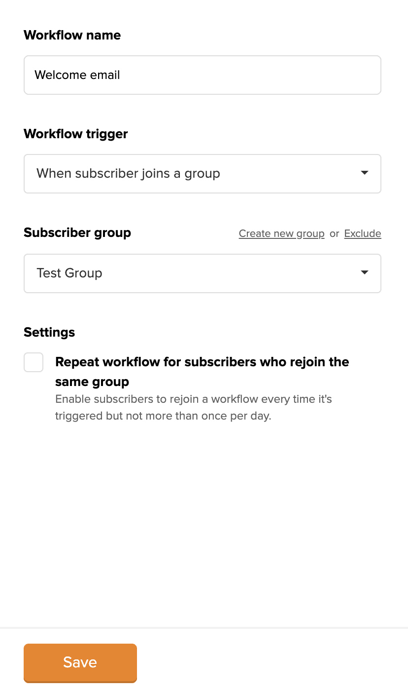 Add information about the workflow in MailerLite