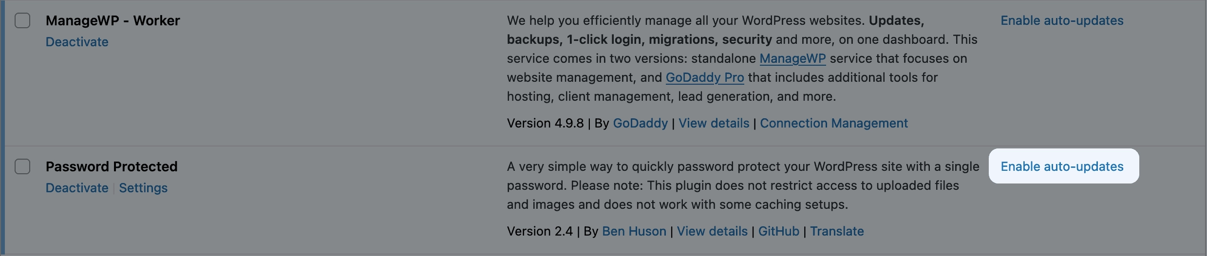 Enable auto-update