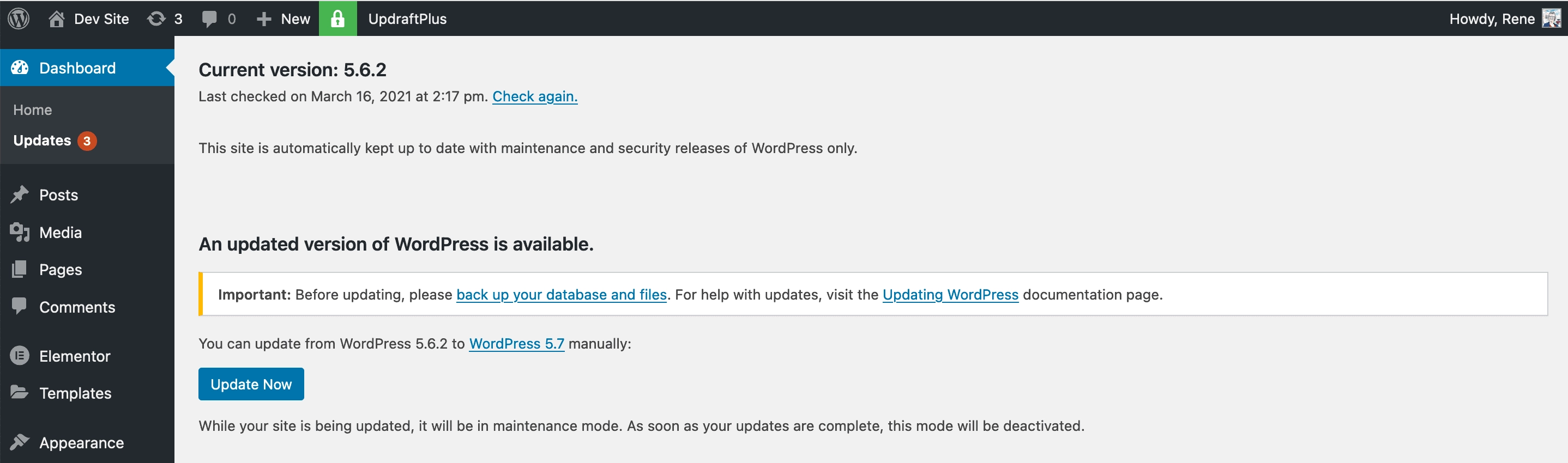 Update WordPress